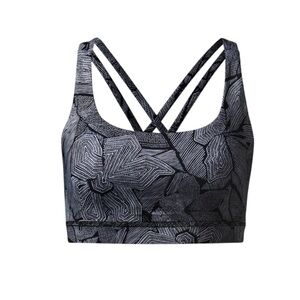 Lululemon Energy Sports Bra Women's Size‎ 4 US White Black Patterned Stretch